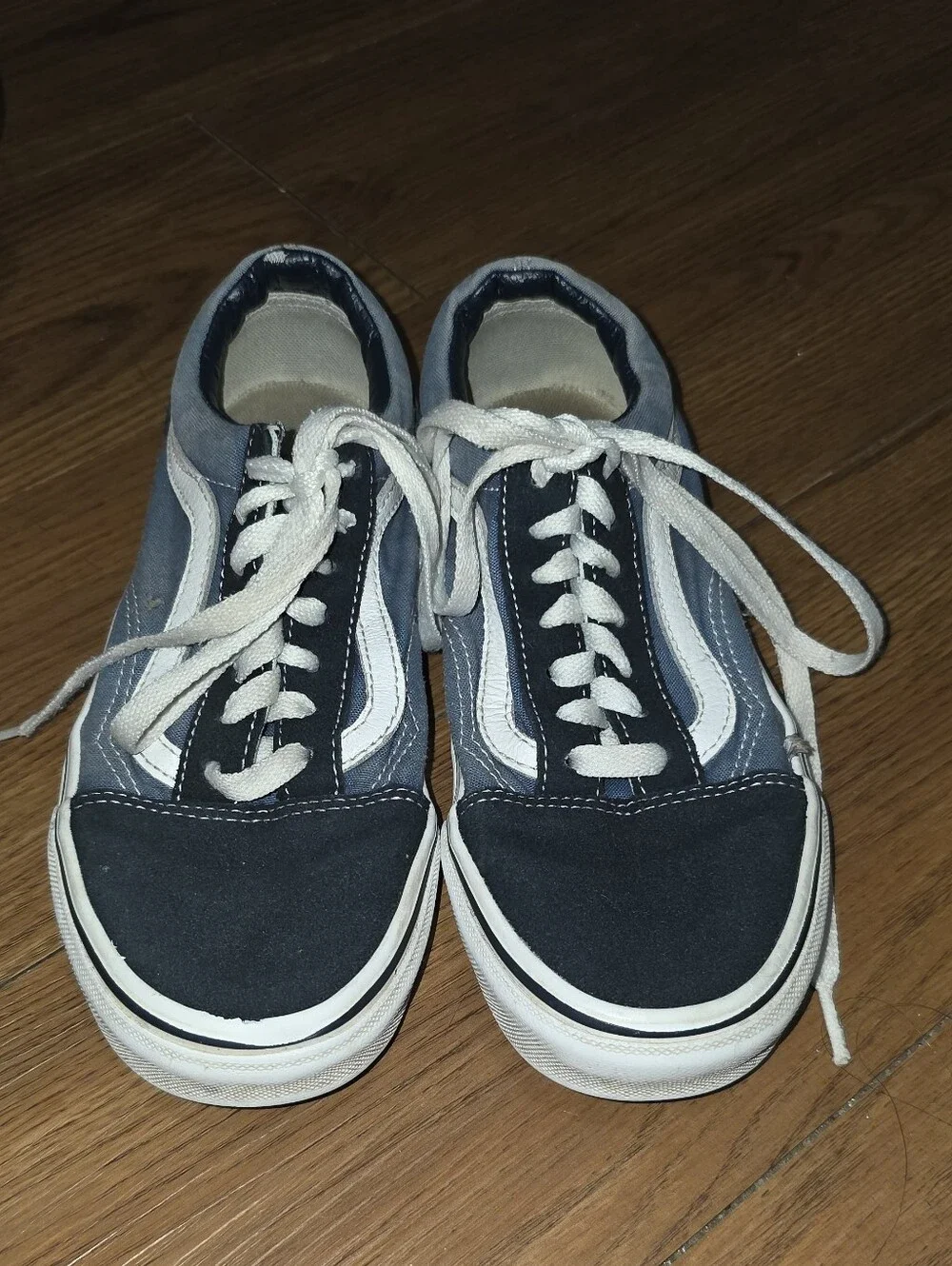 Vans Two-Tone Navy and Light Blue Low-Top Sneakers